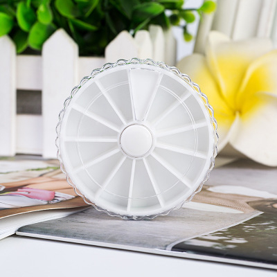  Round Wheel Storage Container For Nail Rhinestone