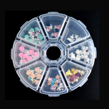 8 Compartment Round Plastic Storage Box Case 