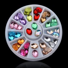 Oval Acrylic Nail Rhinestone Nail Art Decoration