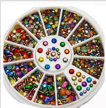 2mm/3mm Round Colorful Nail Art Rhinestone Decoration