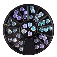 High Quality Hot Fix Heart Clear Resin Nail Rhinestones