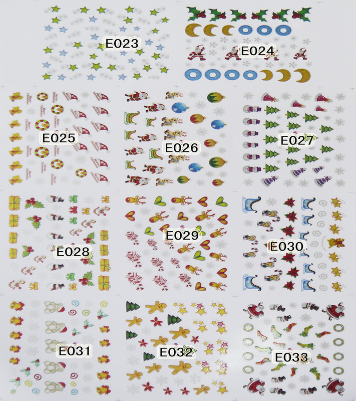 E023-033 3D Christmas Simulation Nail Art Sticker