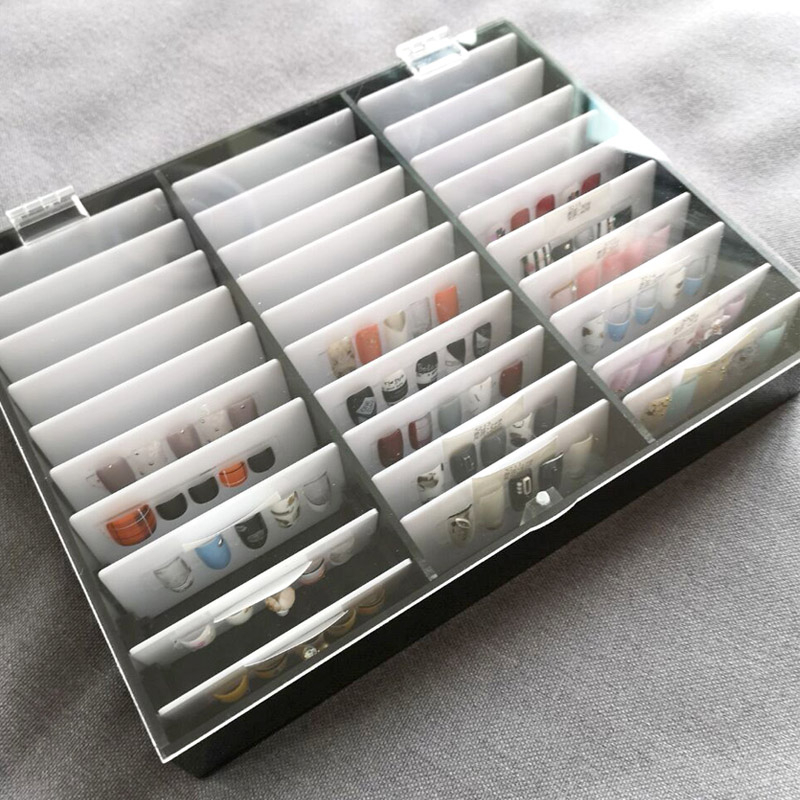 Nail Art Training Tips Display Cards Holder Organizer Storage Box 