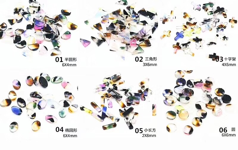 Hot Sales Rain-flower Pebble Nail Decoration
