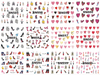 BN589-600 Female Goods Water Nail Sticker