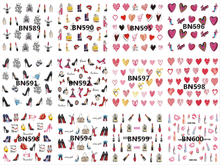 BN589-600 Female Goods Water Nail Sticker