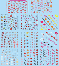 E369-379 3D Cosmetic Simulation Nail Art Sticker