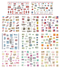 E204-214 3D Icon Simulation Nail Art Sticker