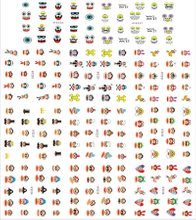 E226-236 3D Big-mouthed Monkey Simulation Nail Art Sticker