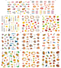 E446-456 3D Thanksgiving Maple Leaf Simulation Nail Art Sticker
