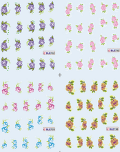 Flower Design Water Nail Sticker