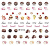 Dessert Coffee Design Water Nail Sticker 
