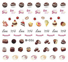 Dessert Coffee Design Water Nail Sticker 