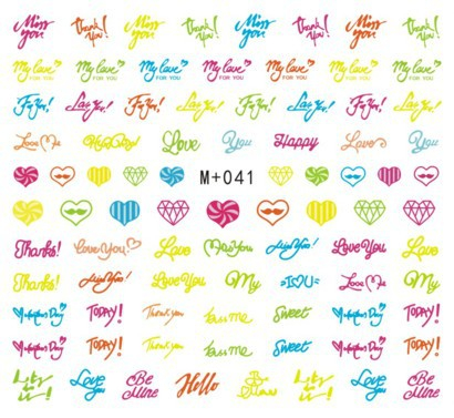 M+ Series Fluorescence Water Nail Sticker 