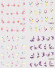 Flower Design Water Nail Sticker