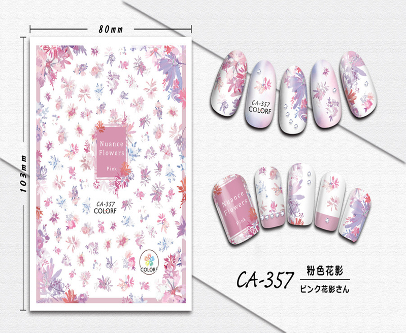 CA-357 3D Flower Nail Sticker