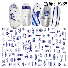 F239 DIY Design 3D Self Adhesive Summer Nail Art Sticker