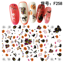 F258 DIY Design 3D Self Adhesive Halloween Nail Art Sticker