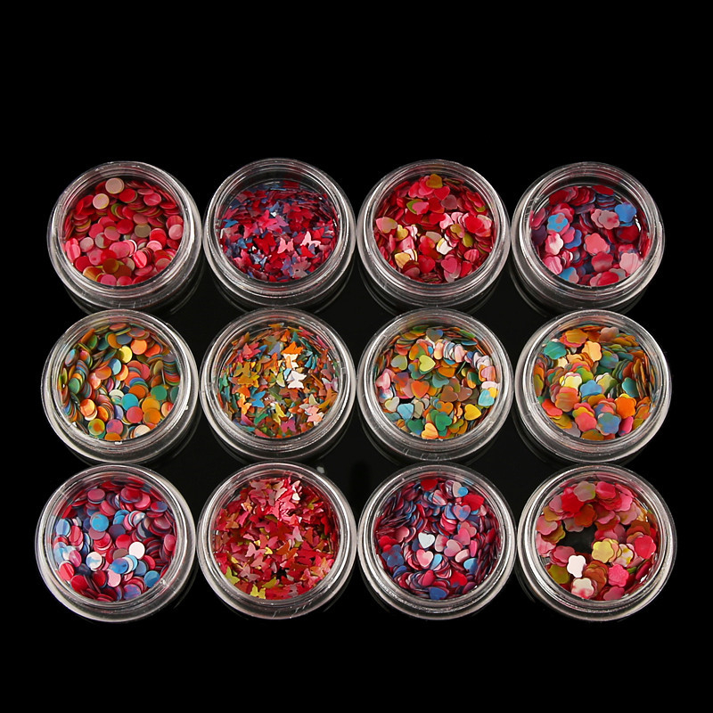 Gradient Symphony Nail Sequin Set