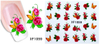 XF1055-1060 Flower Water Nail Sticker
