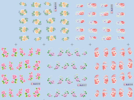 Flower Water Nail Sticker