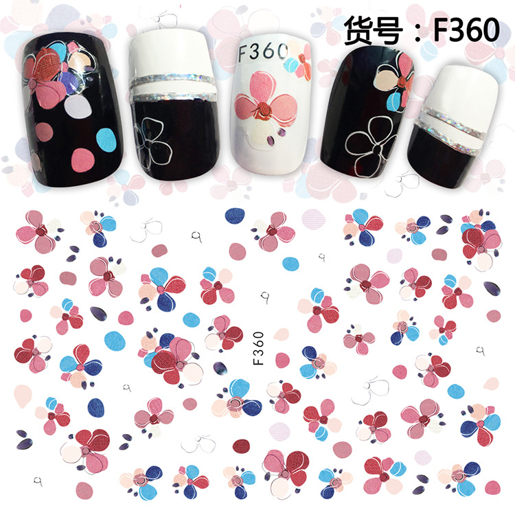 F360 DIY Design 3D Self Adhesive Flower Nail Art Sticker