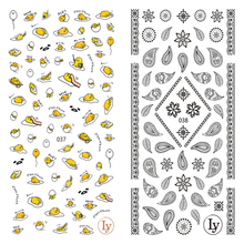 LY037-038 Thin 3D Cute Eggs Nail Sticker