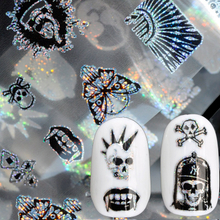 Halloween Punk Nail Decoration Transfer Foil Sticker