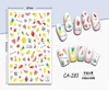 CA-283 3D Hand Painted Fruit Nail Sticker