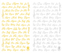 CB-008 3D Words Nail Art Sticker