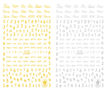 CB-009 3D Number Nail Art Sticker