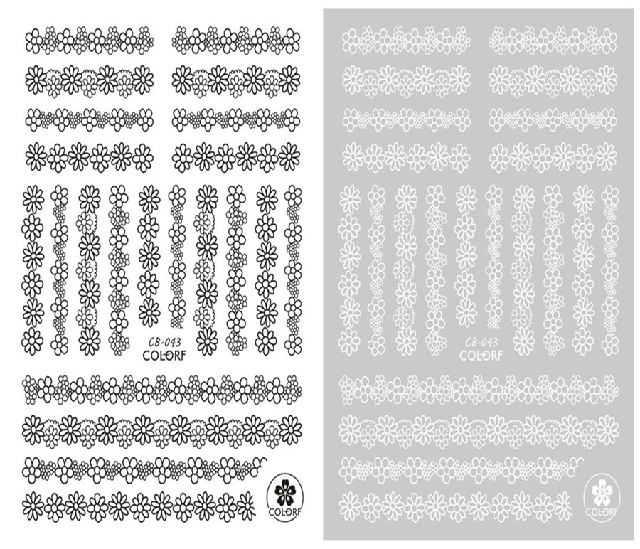CB-043 3D Flower Lace Nail Art Sticker