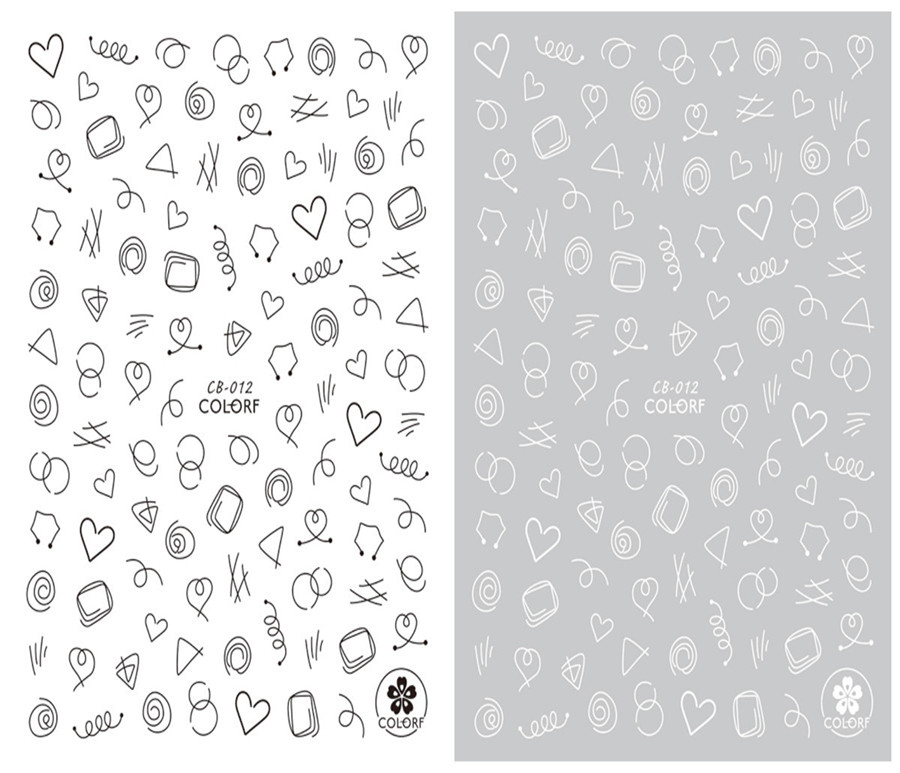 CB-012 3D Graphics Nail Art Sticker