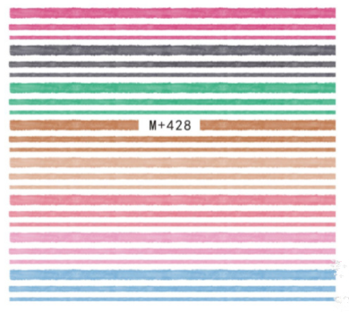 M+426-433 Stripe Water Nail Sticker 