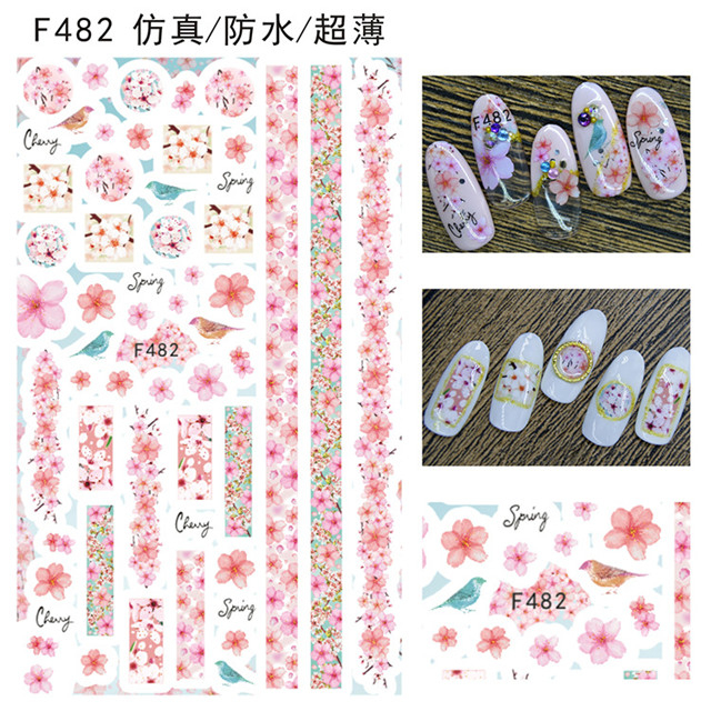F482 DIY Design 3D Self Adhesive Flower Lace Nail Art Sticker