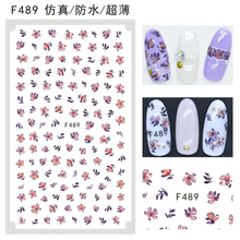 F489 DIY Design 3D Self Adhesive Flower Nail Art Sticker