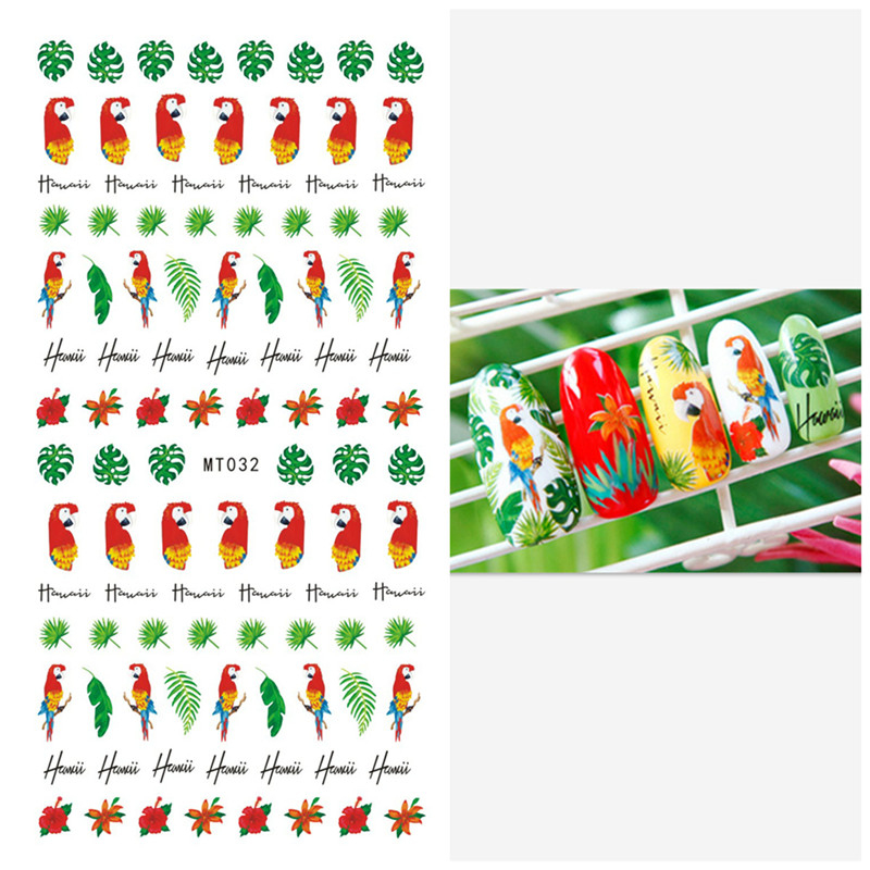 MT032 3D Parrot Nail Art Sticker