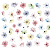 M+182-189 Flower Water Nail Sticker 
