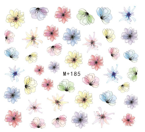 M+182-189 Flower Water Nail Sticker 