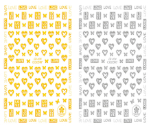 CB-074 3D Love Heart Nail Art Sticker