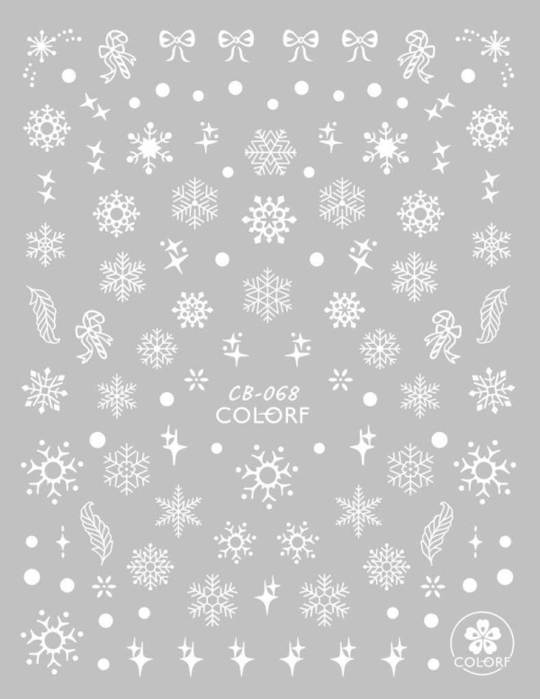 CB-068 3D Snowflake Christmas Nail Sticker