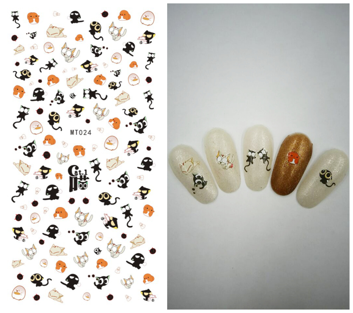 MT013-026 3D Teddy And Animal Series Nail Art Sticker