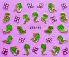 XF6147-6152 3D Gold Metal Nail Art Sticker 