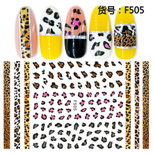 F505 DIY Design 3D Self Adhesive Leopard Print Nail Art Sticker