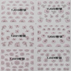 TJ013-024 3D Pink Sliver Flower Nail Art Sticker 