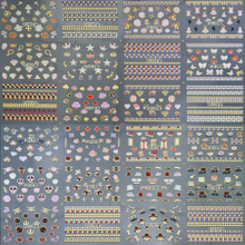 TJ109-132 3D Gold Nail Art Sticker 