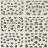 TJ025-036 3D Black Gold Flower Nail Art Sticker 
