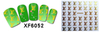 XF6049-6054 3D Gold Metal Nail Art Sticker 