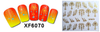 XF6067-6072 3D Gold Metal Nail Art Sticker 