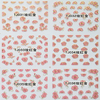 TJ025-036 3D Rose Red Gold Flower Nail Art Sticker 